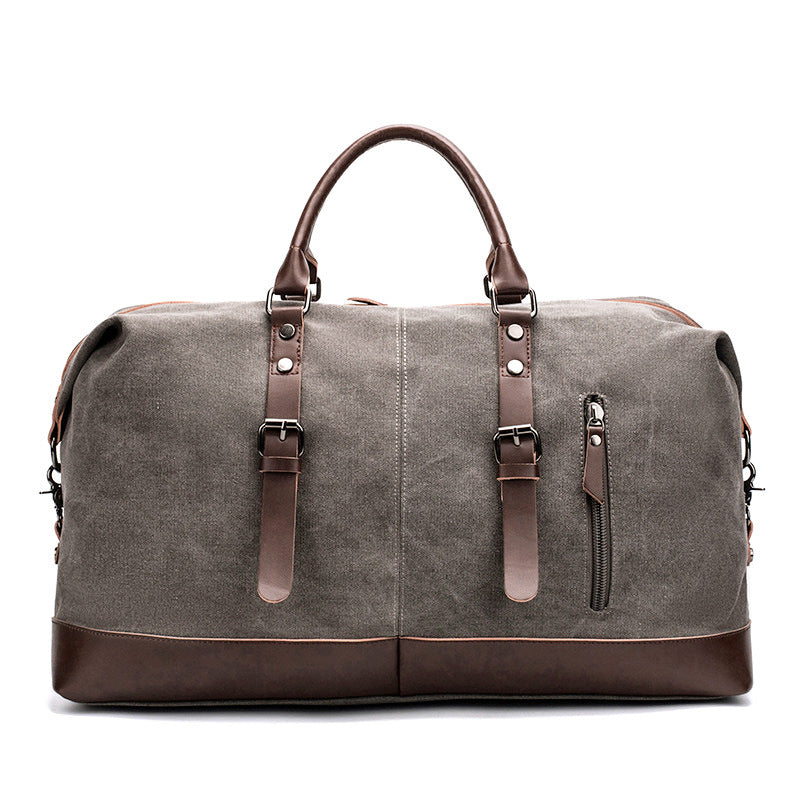 Sacs de voyage portables en toile pour hommes avec similicuir