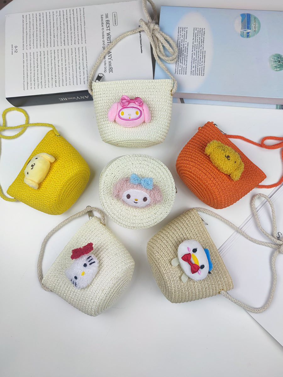 Children's Woven Small Round Western Style Cute Children's Coin Purse