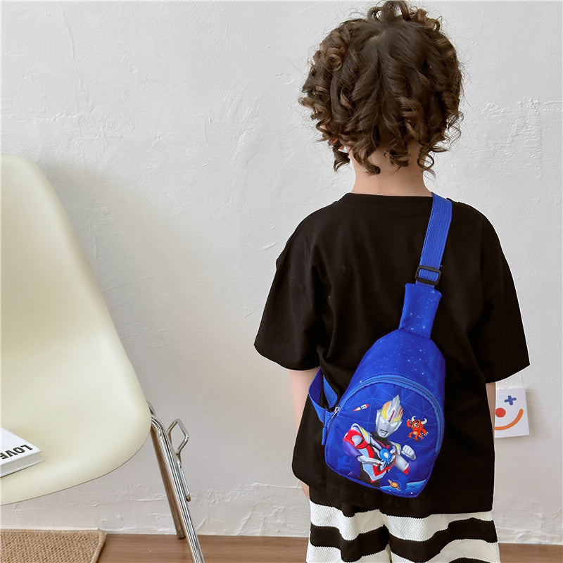 Sacs à bandoulière tendance et cool pour enfants avec dessin animé mignon petit garçon