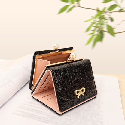 Korean Style Off Short Female Folding Ladies Wallets