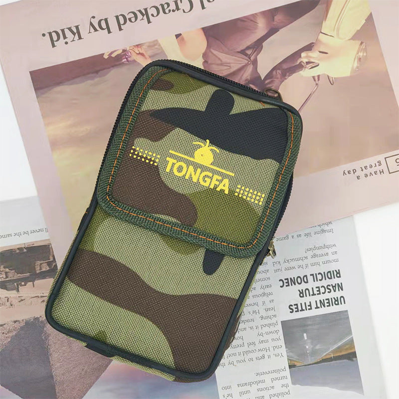 Men's Camouflage Canvas Mobile Cell Vertical Hanging Phone Bags