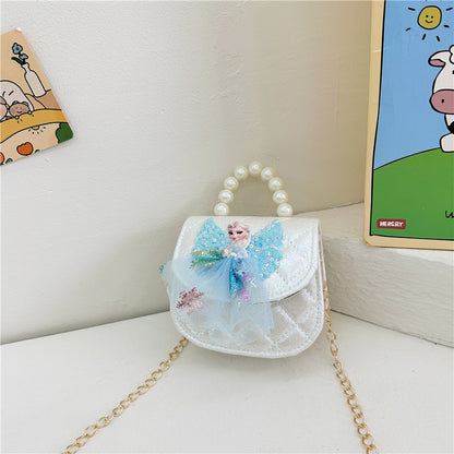 Sacs à bandoulière classiques pour femmes, enfants et princesse Elsa Cute Pearl