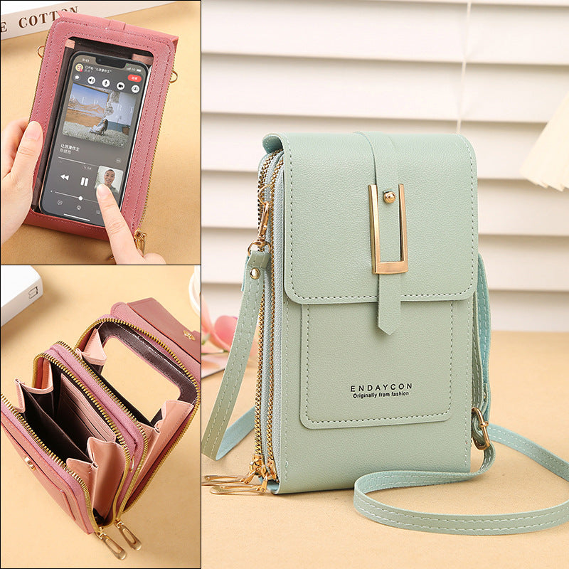 Women's Touch Screen Trendy Simple Mobile Pocket Phone Bags