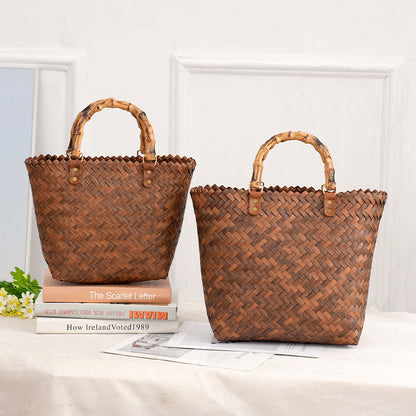 Women's Retro Portable Fashion Handmade Woven Handbags