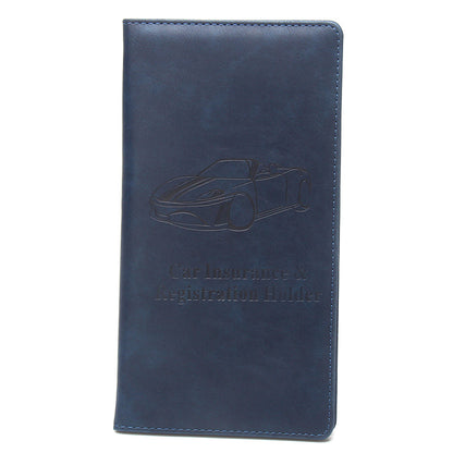 Pochette de protection pour permis de conduire en cuir avec motif pour carte d'assurance automobile