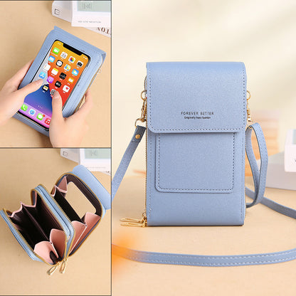 Women's Touch Screen Mini Cell And Zipper Bags