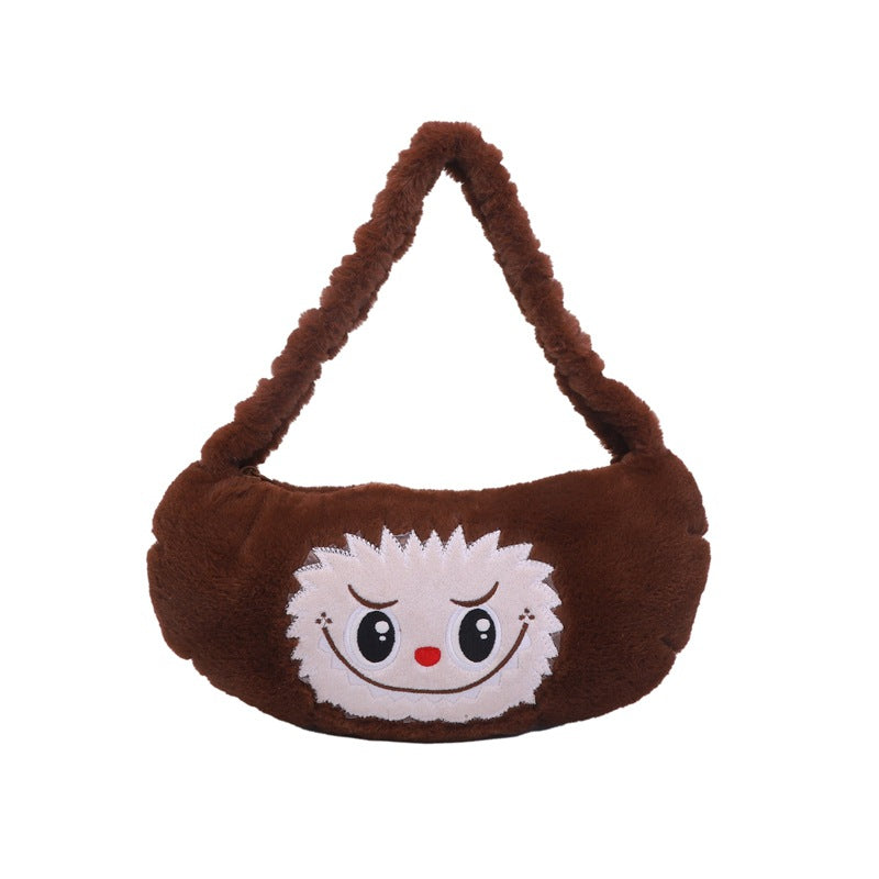 Curtain Cloth Plush Pop Mart Cartoon Shoulder Bags