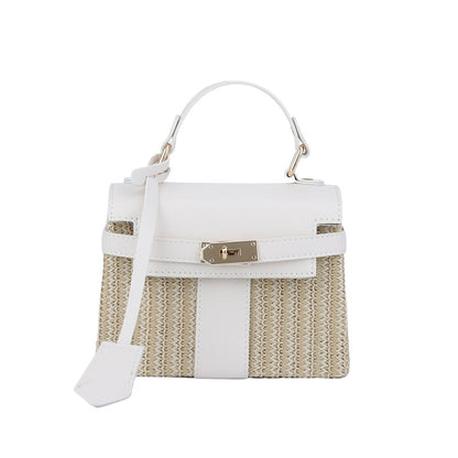 Women's Kelly Popular Fashion Portable Straw Rattan Bags