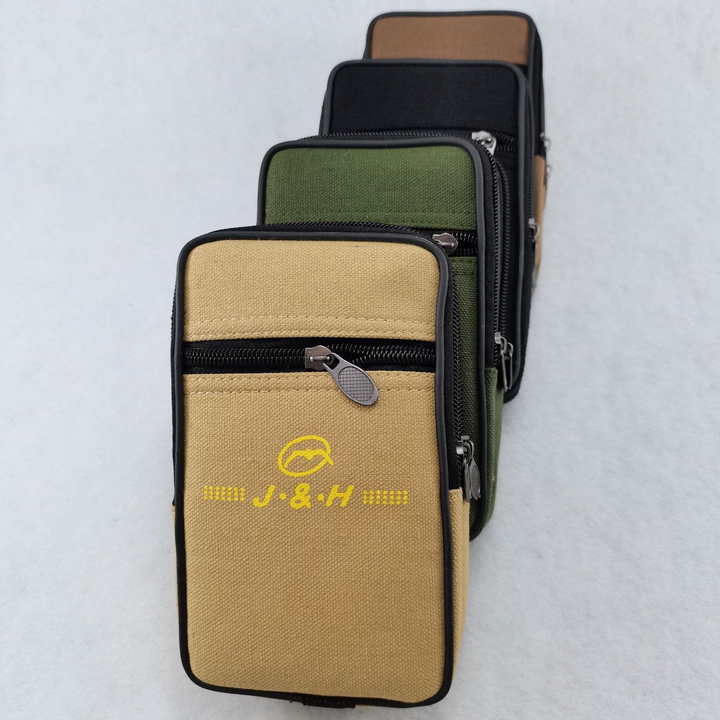 Men's Canvas Washed Flat Mobile Sundry Phone Bags