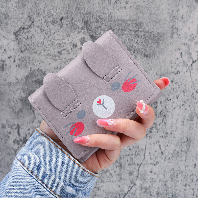 Women's Short Cartoon Cute Trifold Fashion Ladies Wallets