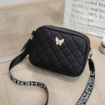 Women's Rhombus Tassel Small Square Fashion Bowknot Crossbody Bags