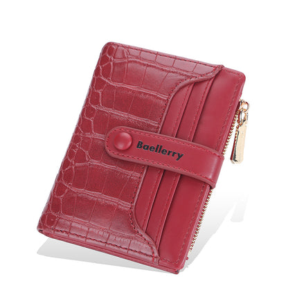 Women's Short Korean Style Stone Pattern Fashion Hasp Ladies Wallets