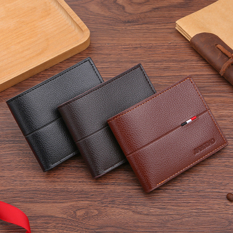 Men's Horizontal Bank Credit Short Multiple Slots Men's Wallets