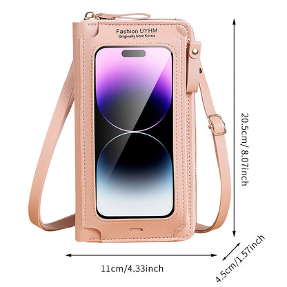 Women's Touch Screen Multifunctional Transparent Mini Mobile Phone Bags