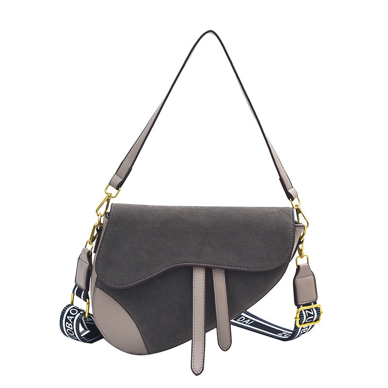 Women's New Cool Textured Retro Saddle Shoulder Bags