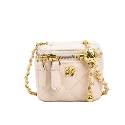 Children's Classic Style Fashion Camellia Small Golden Balls Children's Shoulder Bags