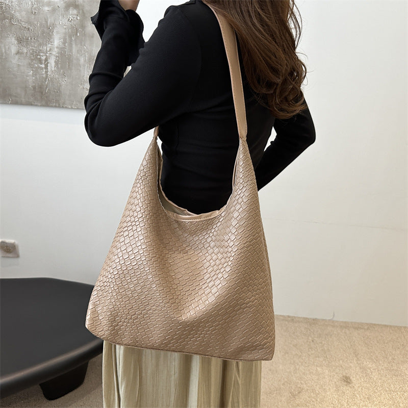 Women's Woven Pattern Early Autumn Fashionable Texture Handbags