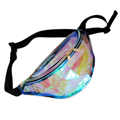 Women's Laser Magic Color Trend Reflective Transparent Waist Packs