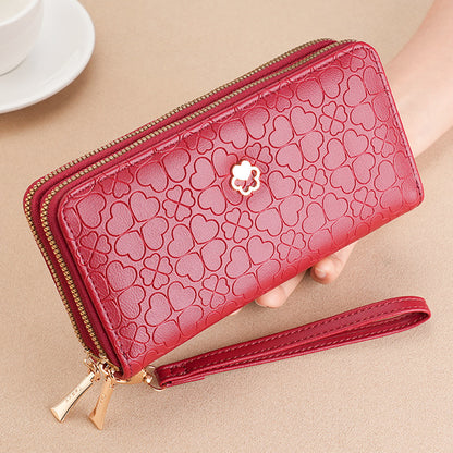 Women's Long Double Zipper Mobile Mini Ladies Wallets