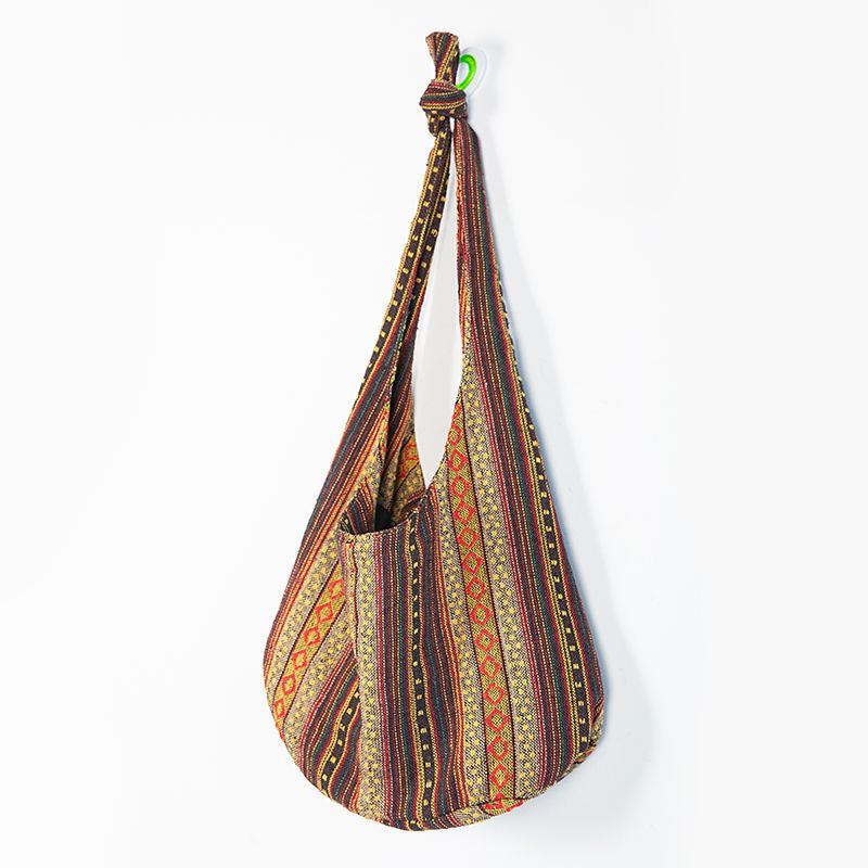 Ethnic Style Striped Totem Strap Hobo Phone Bags