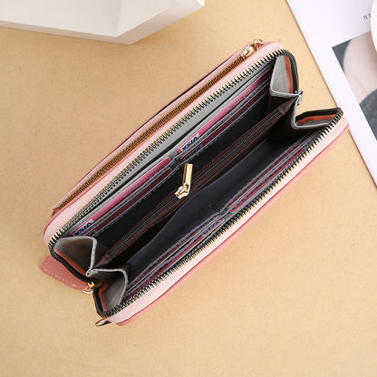 Women's Long Simple Touch Screen Wrist Cell Korean Ladies Wallets