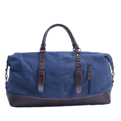 Sacs de voyage portables en toile pour hommes avec similicuir