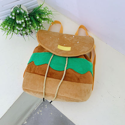 Sacs d'école maternelle pour femmes Lazy Sheep Trendy Hamburger Brother