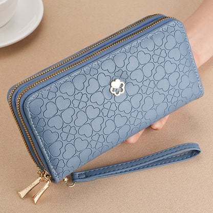 Women's Long Double Zipper Mobile Mini Ladies Wallets