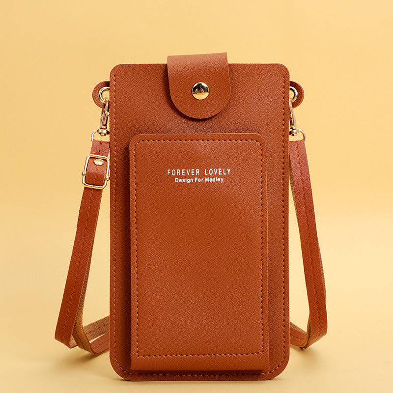 Women's Solid Color Fashion Simple Small License Phone Bags