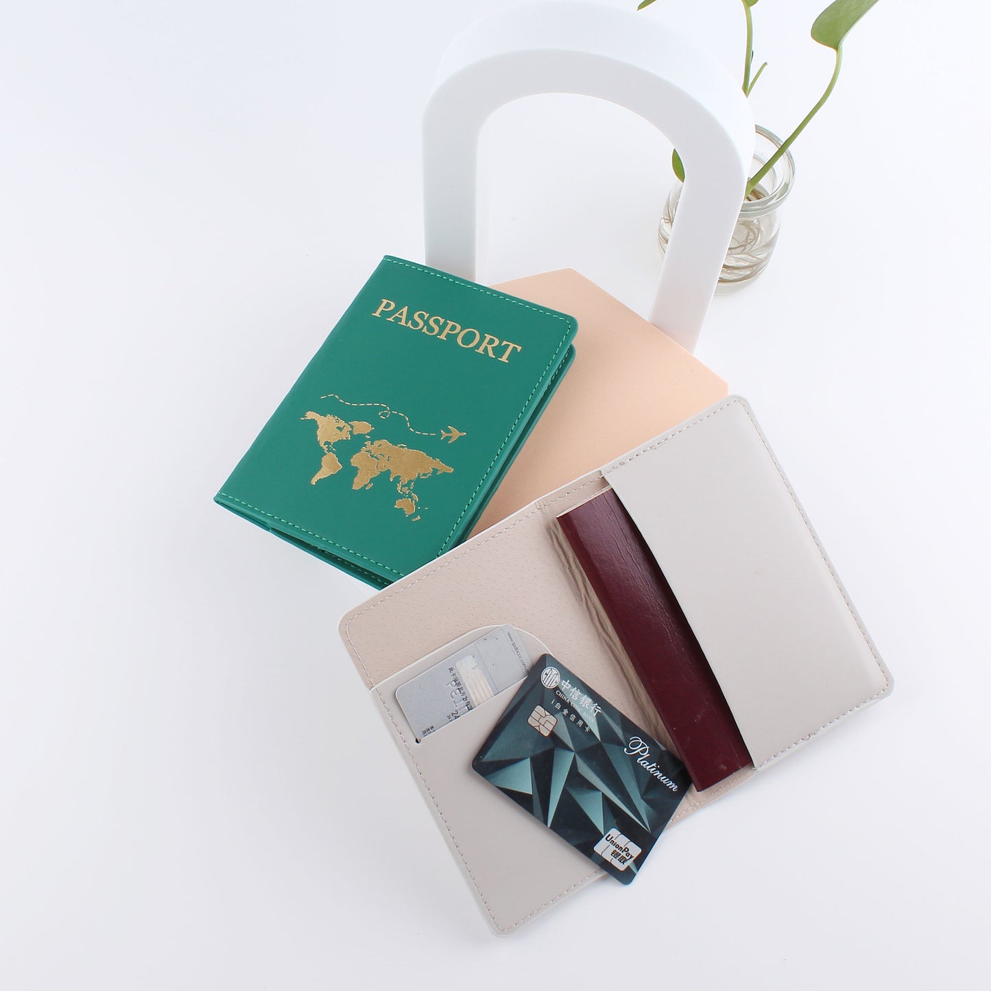 Coffret cadeau passeport en cuir pour couple, cérémonie de mariage