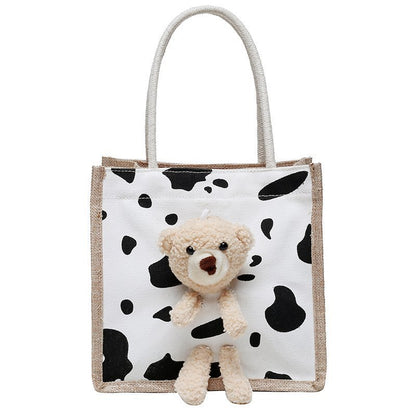 Women's Bear Trendy Cute Fashion Tide Cloth Handbags