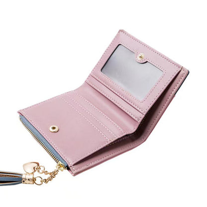 Women's Short Zip Korean Style Tassel Simple Ladies Wallets