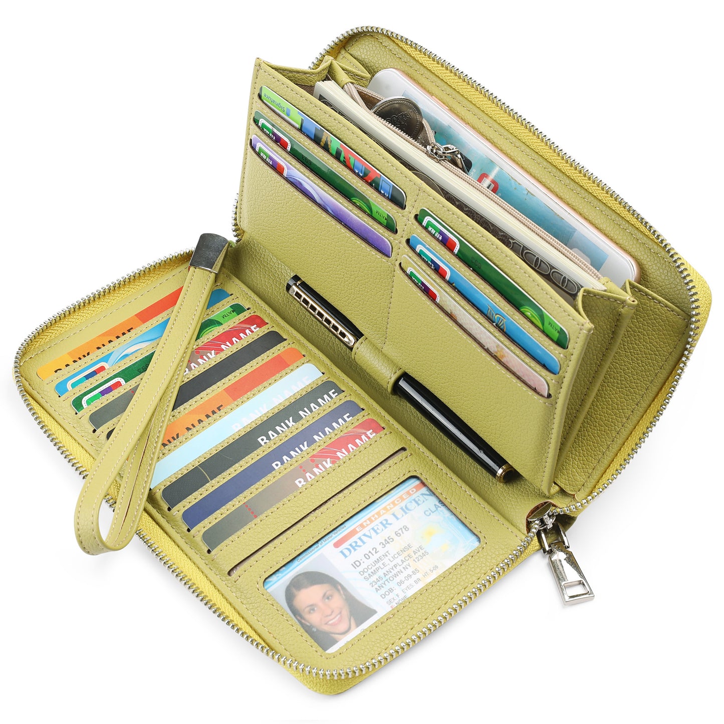 Women's Swiping Large Capacity Long Multi Slots Ladies Wallets