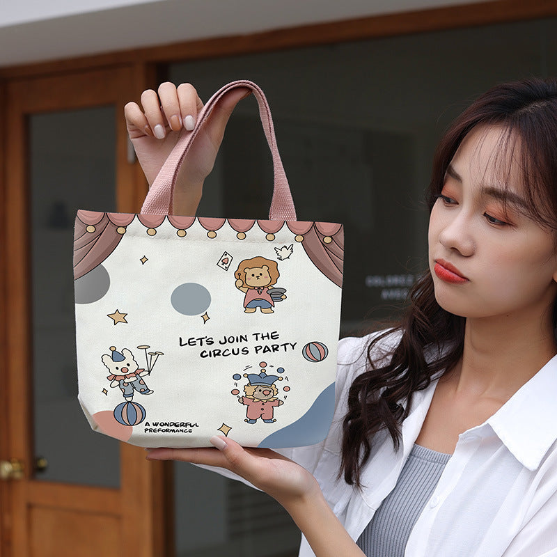 Canvas Female Cartoon Cabs Fashion Korean Handbags