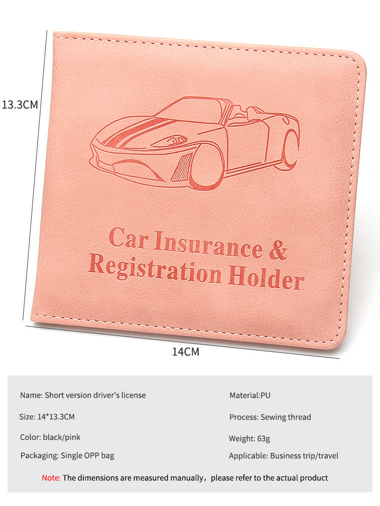 Driving License Cover Car Insurance Short Id Package