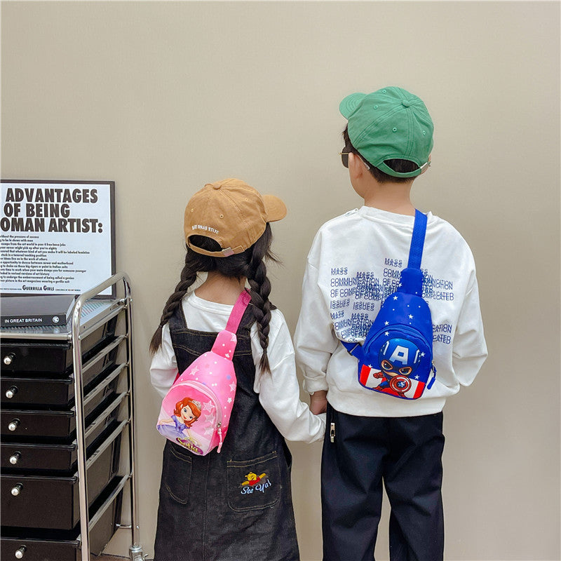 Children's Korean Style Fashion Cartoon Cute Boy Children's Shoulder Bags