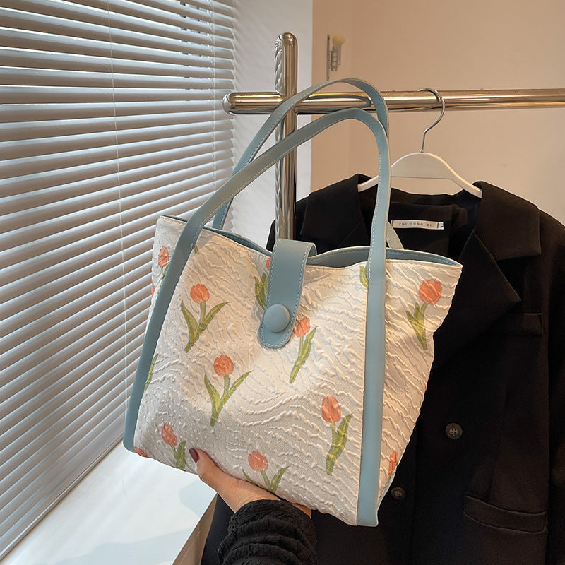 Sac fourre-tout en toile tendance pour femme - Sacs à bandoulière polyvalents