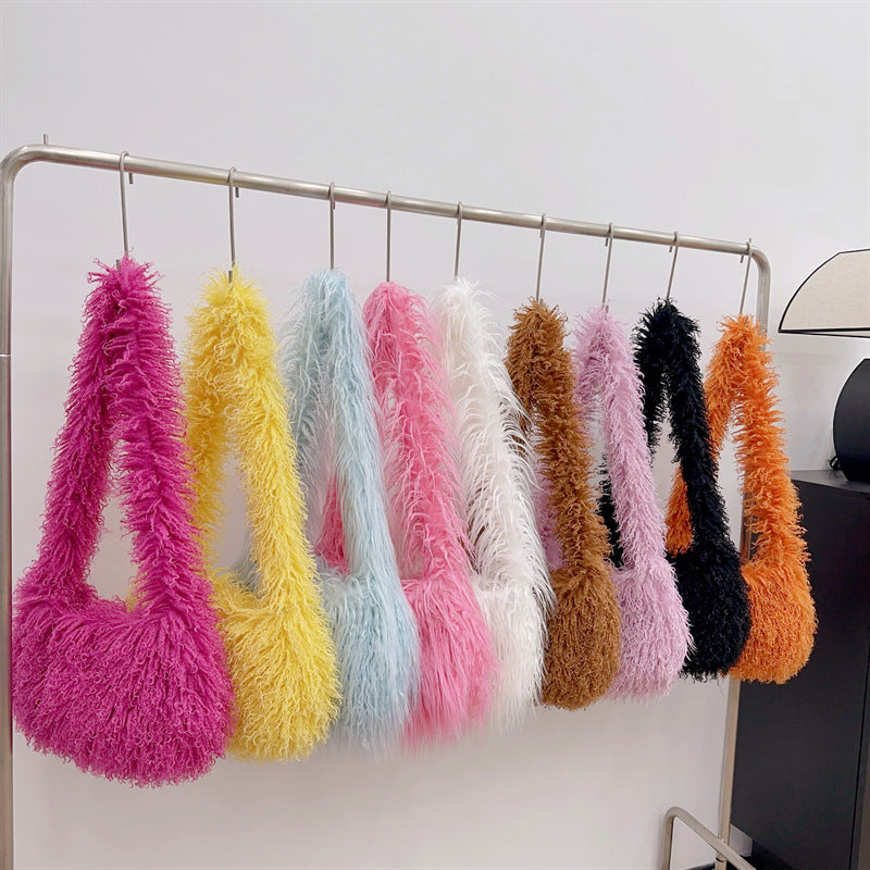 Sheep Fur Imitation Plush Millennium Spice Handbags