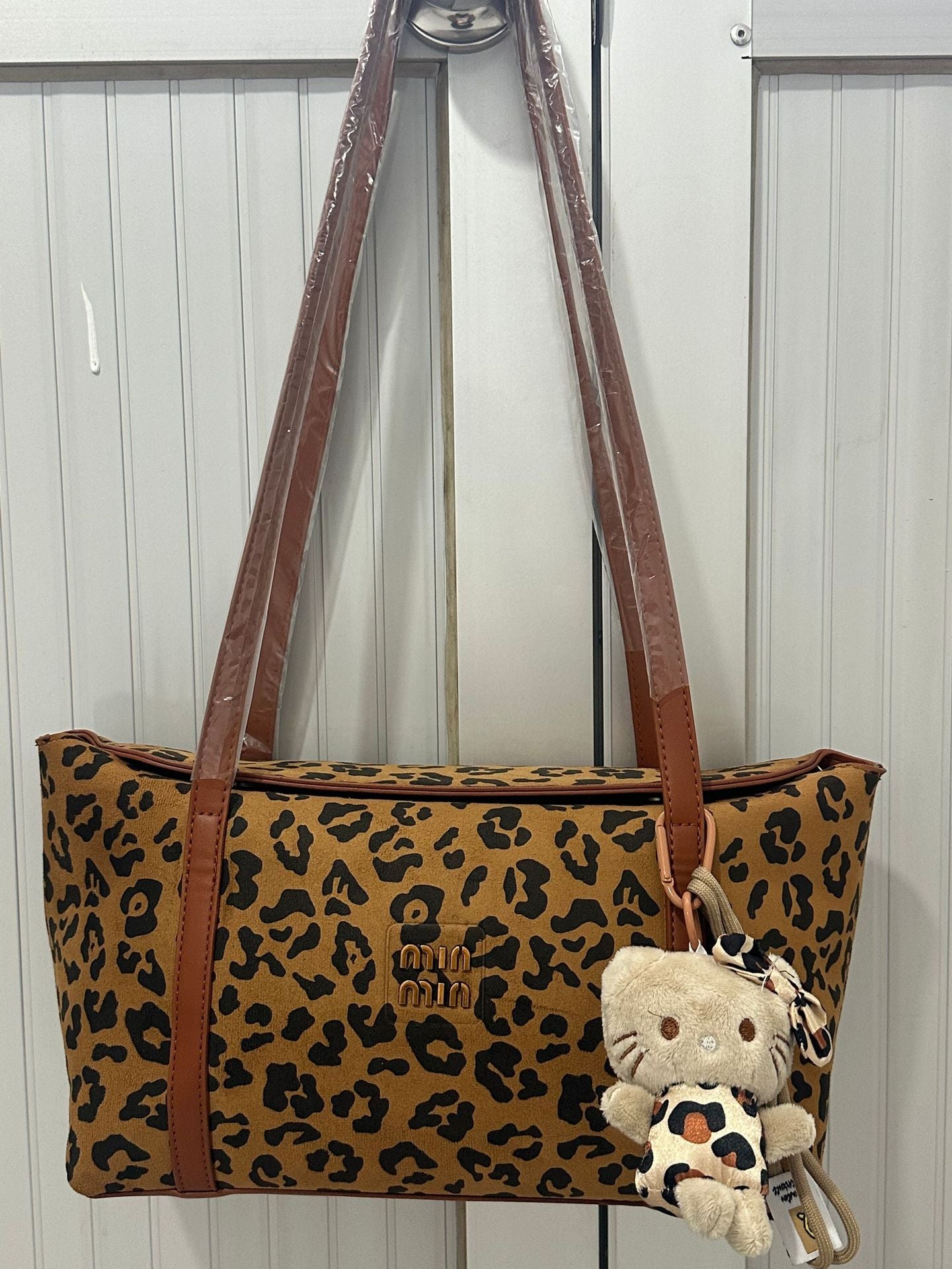 Women's High-grade Suede Underarm Popular Commuter Leopard Shoulder Bags