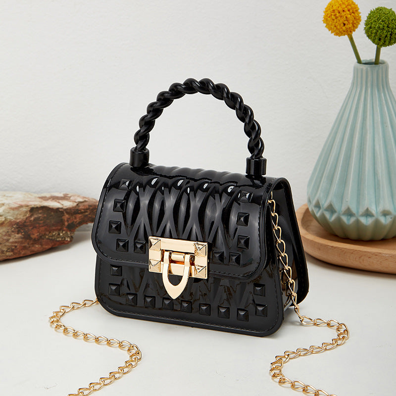 Women's Pretty Rivet Gel Fashion Chain Handbags