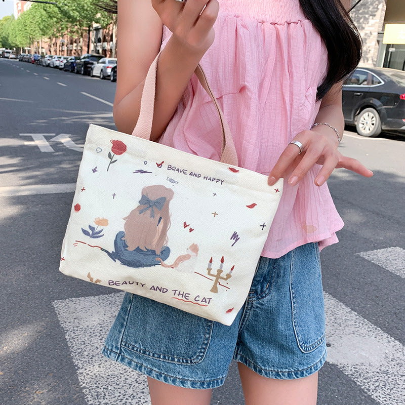 Canvas Female Cartoon Cabs Fashion Korean Handbags