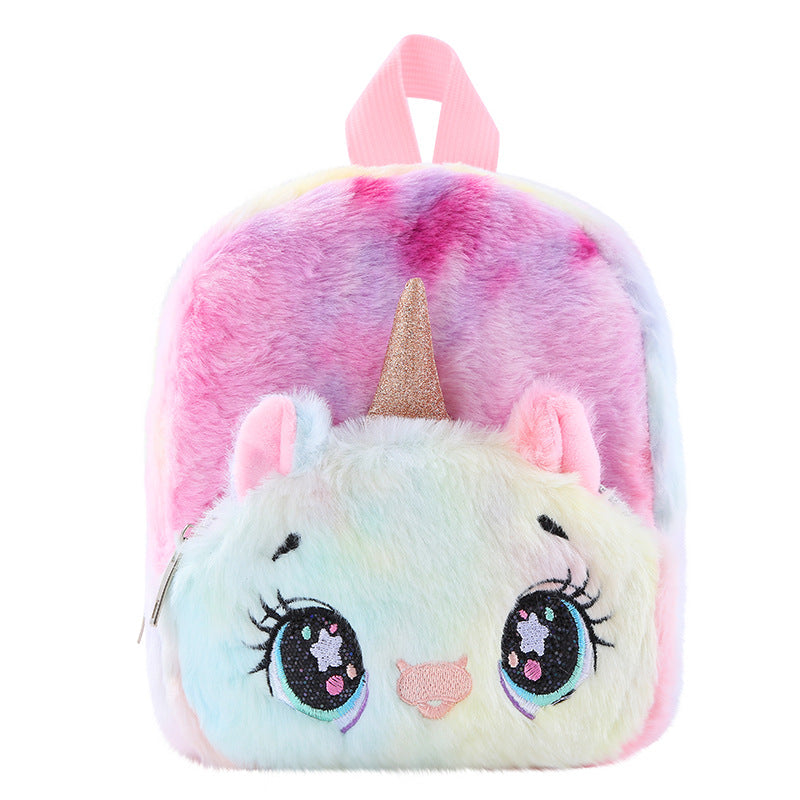 Sacs d'école pour élèves du primaire en peluche licorne pour adolescents et loisirs