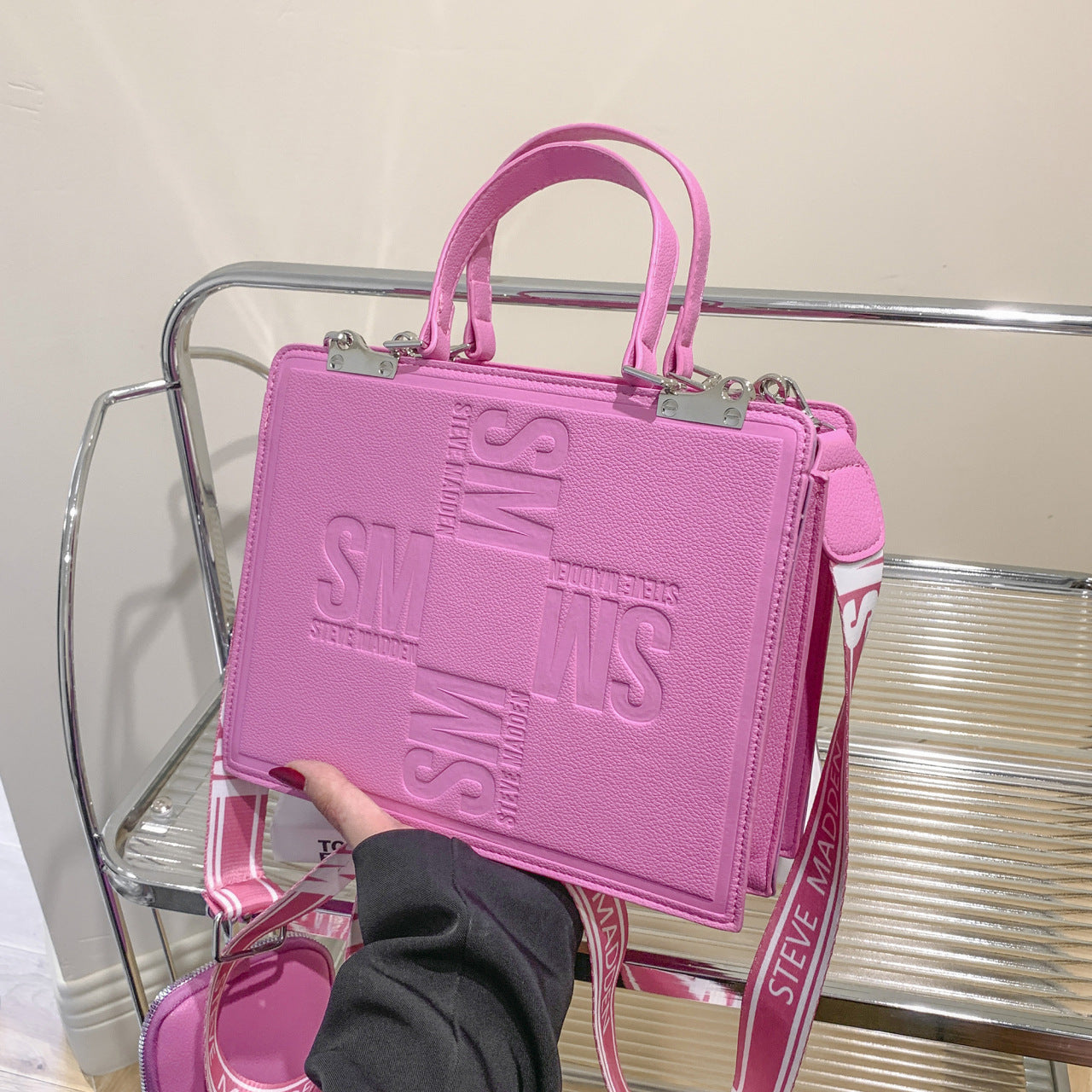 Women's Tote Fashion Embossing Candy Color For Crossbody Bags