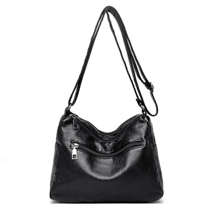 Women's Female Lady Soft Leather Mother Crossbody Bags