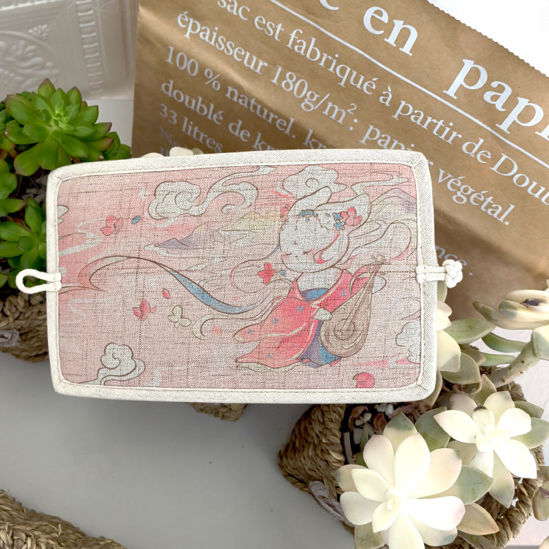 Attractive Linen Short Printed Cartoon Simple Ladies Wallets