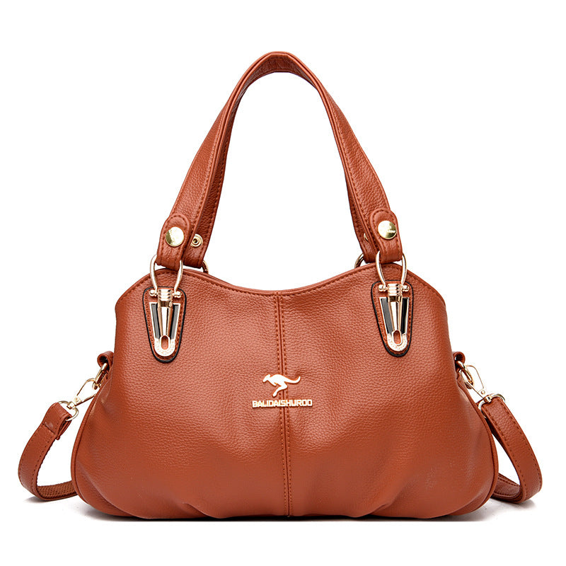 Women's Kangaroo Large Capacity Elegant Soft Handbags