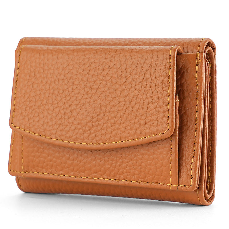 Glamorous Women's Graceful Cowhide Short Leather Ladies Wallets