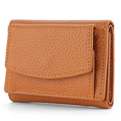 Glamorous Women's Graceful Cowhide Short Leather Ladies Wallets