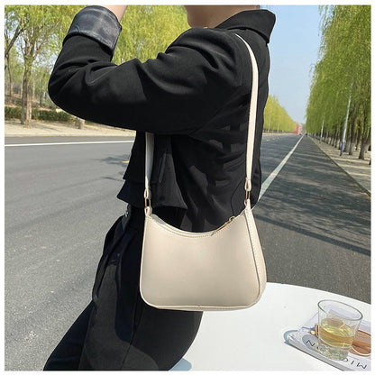 Women's Summer Fashion Simple Underarm Solid Color Shoulder Bags