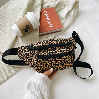 Women's Leopard Print Portable Fashion Point Waist Packs